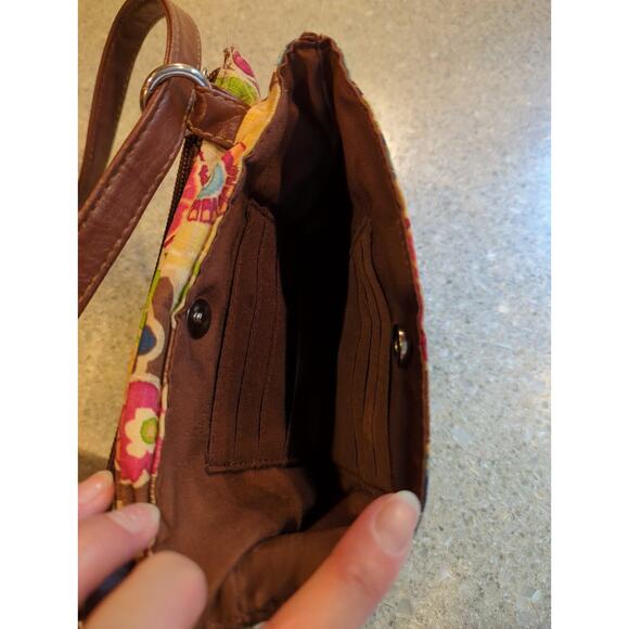 Rosetti Floral Crossbody Shoulder Purse adjustable strap Leather Bow 8 x 6 x 3 - Picture 6 of 12